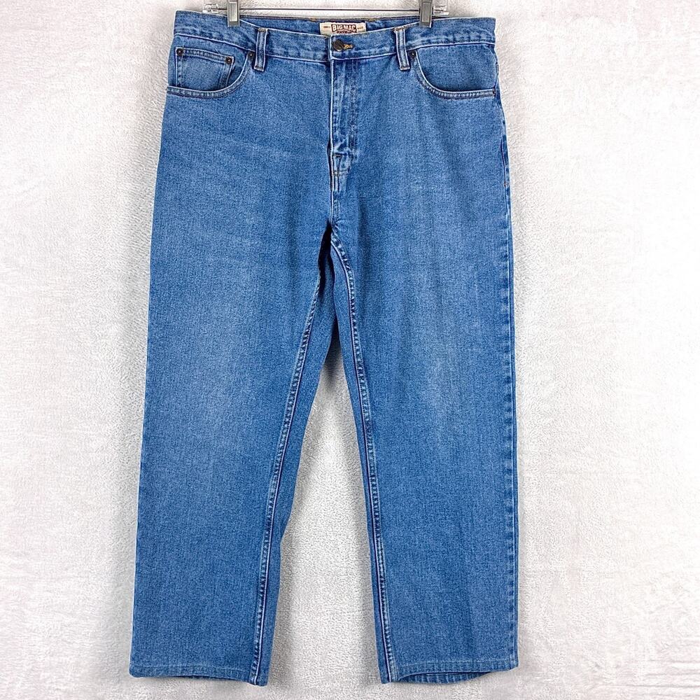 VTG Big Mac Jeans Mens 36x32 (36x29) Blue Faded Preppy Workwear Outdoors Classic
